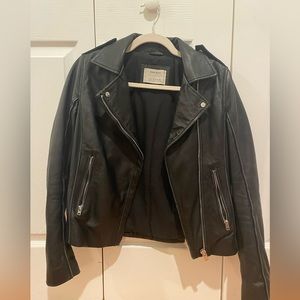 Zara real leather jacket